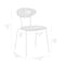 Armen Living Neo Modern Gray Fabric and Black Metal Dining Room Chairs, PK2 LCNESIBLGR - alternate 7